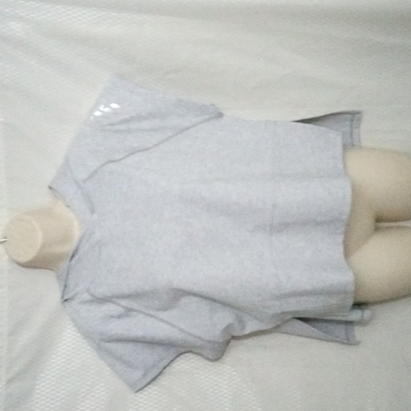 New Balance Hooded Jersey Crop Top, M, Heather Grey, Short sleeve, High … - Picture 1 of 14